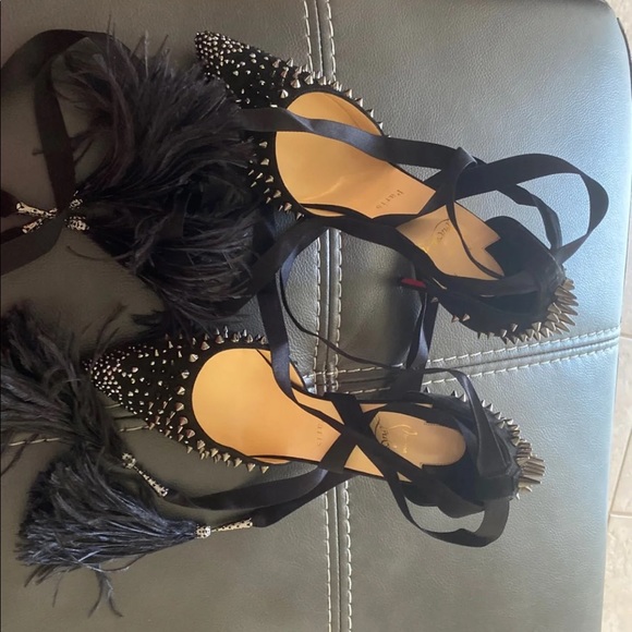 Christian Louboutin BLACK FAIRY Shoes size 10.5 - Picture 6 of 8